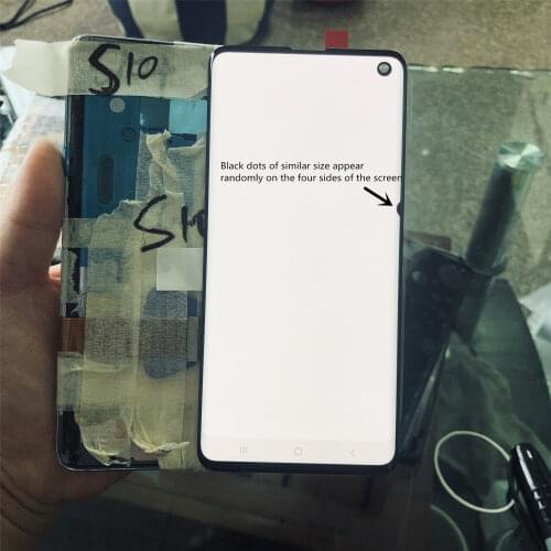 Original 6.1'' AMOLED For SAMSUNG Galaxy S10 G973F/DS G973U G973 SM-G973 with a spot Display Touch Screen Digitizer Replacement