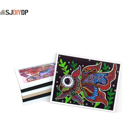 SJDIYDP Cross Stitch Special Shaped Diamond Painting With Frame Living Room Decorator DIY Partial Mosaic Embroidery Rhinestone