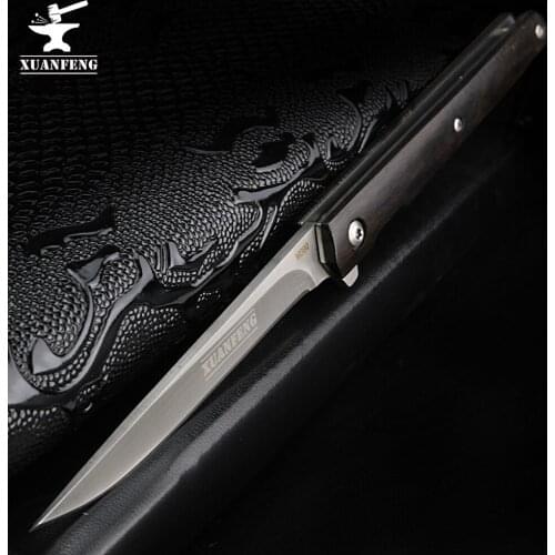 XAUN FENG Stainless steel folding knife, sharp and durable pocket knife, outdoor tool knife