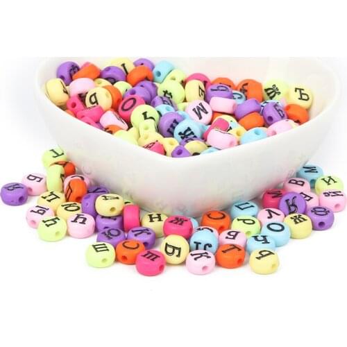 Mixed Colorful Letter Acrylic Bead Charm Loose Spacer Beads For Jewelry Making DIY Needlework Bracelet Accessories