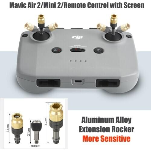 For Mavic Mini 2/Air 2 Extension Thumb Rocker Rod Stick Remote Control with Screen Telescopic Joystick Transmitter Holder Handle