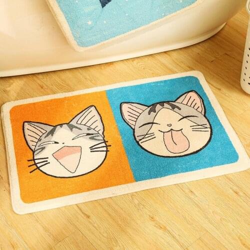 Entrance Bathroom Door Mat Animal Bath Rug Bathroom Non-Slip Mat Toilet Door Mat Entrance Door Absorbent Mat Anti-Slip Door Mat