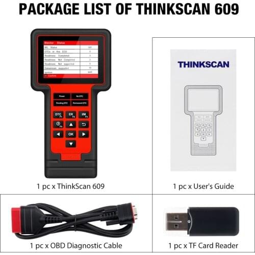 High quality ThinkScan 609 car auto fault diagnosis instrument OBD2 detection ABS/SRS battery tool Think scan 609 DHL free ship