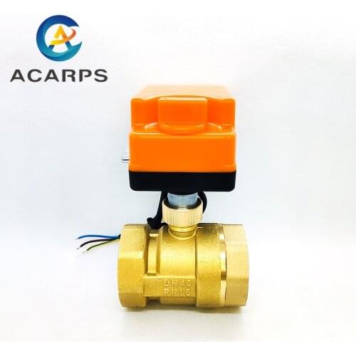 1-1/2" Brass Electric Ball Valve Motorized Ball Valve 3-Wire 2 way Control Electric Ball Valve with Manual switch