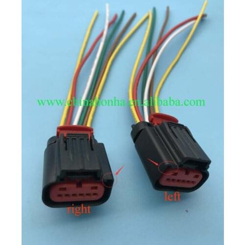 10 pcs 6pin auto waterproof Air Flowmeter Plug Accelerator Pedal Position Sensor Right slot on the left slot 1438153-5