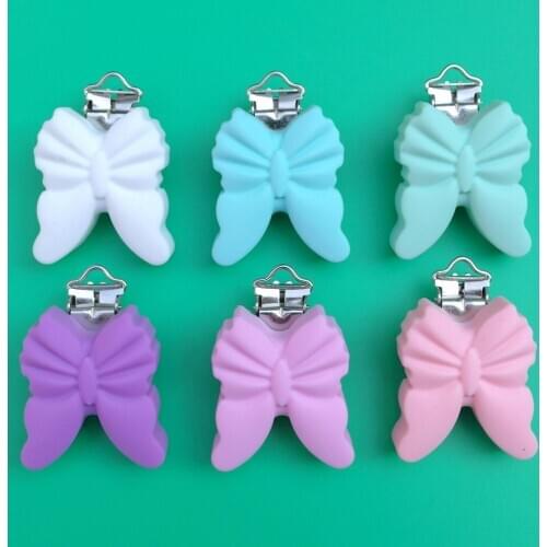 10pcs Silicone Baby Teether Dummy Pacifier Chain Clips DIY Craft Baby Soother Accessories Adapters Attachments Holder Clips