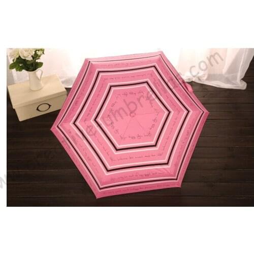 2pcs/lot colour option five fold 70T aluminium rose red fiberglass mobile phone umbrella black coating anti-UV wave parasol