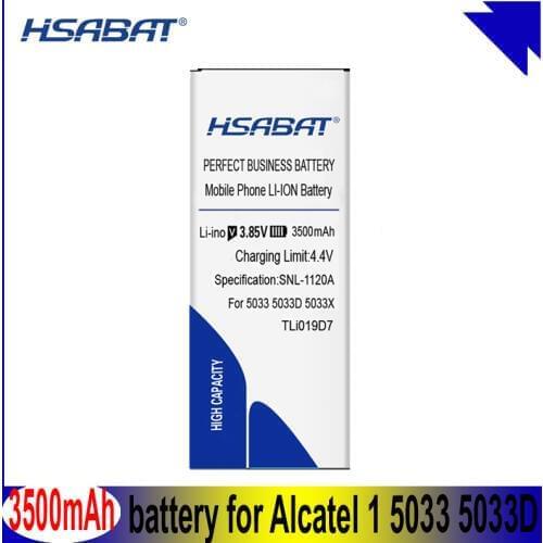 HSABAT TLi019D7 3500mAh Battery For Alcatel 1 5033 5033D 5033X 5033Y 5033A 5033T 5033J / Telstra Essential Plus 2018 / TCL U3A