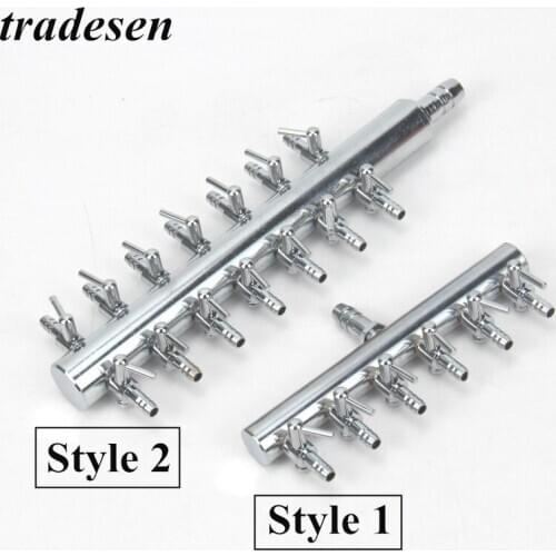 Aquarium Accessories 2 4 6 8 12 14 16 18Ways Aquarium Inline Air Splitter Control Valve For 4*6mm Oxygen Pump Hose Inlet Dia8mm