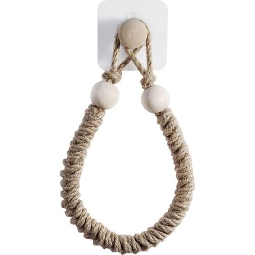 Toilet Paper Holder Hemp Rope Unique Towel Bar Rack Ecofriendly Design strong and durable Hand Weaving Space Saver intensely