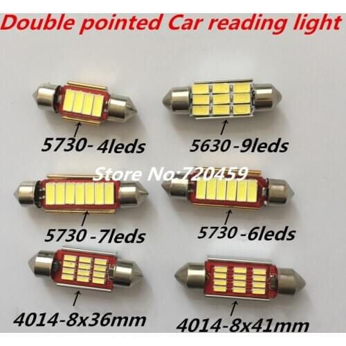 Double pointed Car reading light 5730 smd 31mm to 41mm car reading light 4 W 12V white reading Lamps bulbs