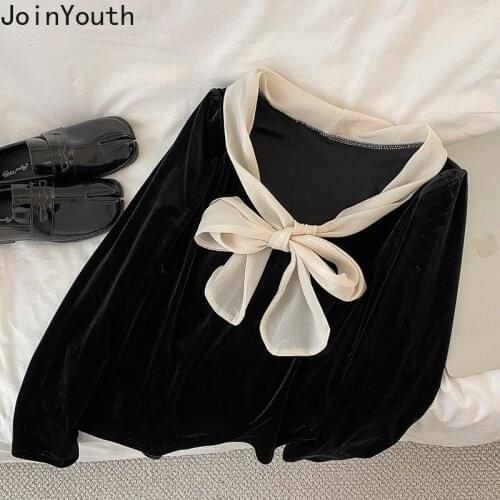 Женские черные рубашки JoinYouth China At AliExpress