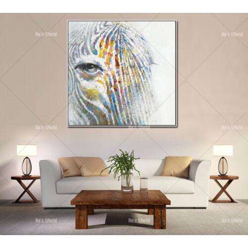 Newest horse Canvas oil Painting Wall Art Home Decoration Hand painted Abstract animal Oil Painting on Canvas best Gift Unframed