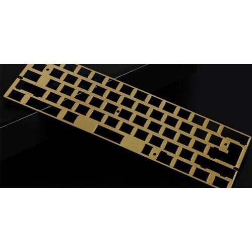 GH60 Keyboard plate brass ANSI ISO layouts CNC copper material poker layout