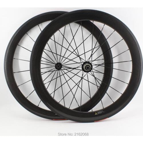 New 700C front 50mm+rear 60mm Road bike glossy matt 3K full carbon fibre bicycle wheelset carbon clincher tubular rims Free ship