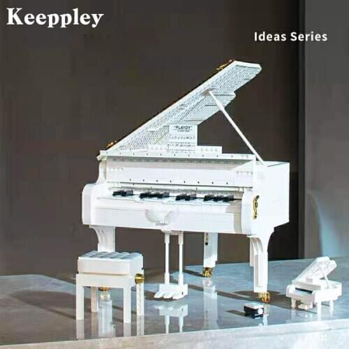 Creator series Piano Building Block Brick White Piano 3D Modle Musical instrument Toys For Boy New Year Gift 10210 2750PCS