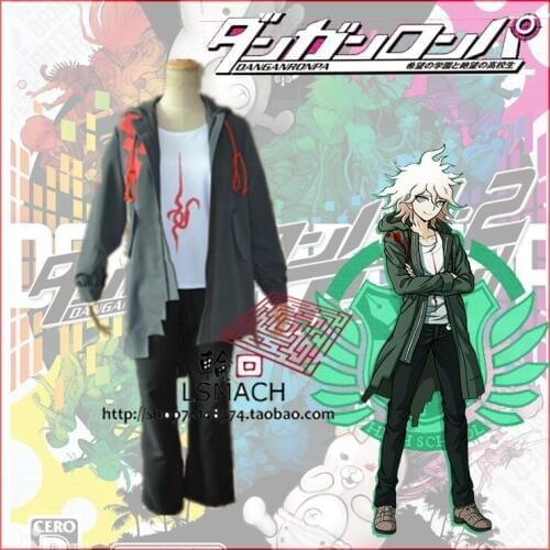 Free Shipping Japanese Anime Super Danganronpa 2 Komaeda Nagito Cosplay Costume
