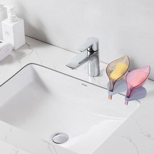 Beautiful And Stylish Leaf Shape Designed Soap Box ABS Material Leafology Decorative Drainage Soap Holder Storage Container