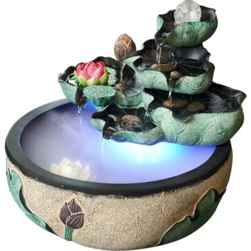 Creative fountain, flowing water, ornaments, fortune, geomancy ball, waterscape humidifier, Chinese style Fengshui wheel, living