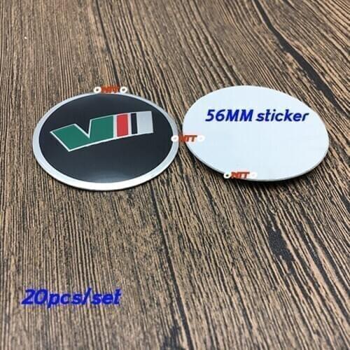 Best Price 56MM 2.2" 20x VII logo Decal Label Emblem Wheel Covers Dust-proof Sticker car styling for Jetta Fabia Superb Yeti
