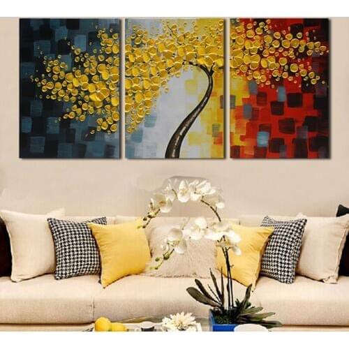 Lucky Tree Modern Abstract Oil Painting home decor wall art picture flowers on palette thick knife oil painting 168007