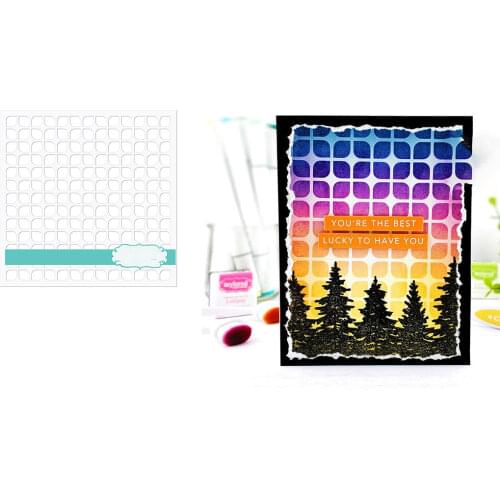 Small Checkered Background Decoration Metal Cutting Stencil DIY Scrapbooking Easter Craft Embossing Stencil Make Albums 2021