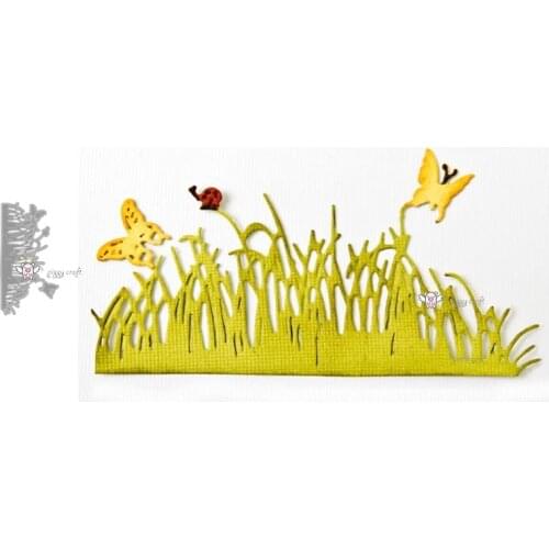 Mmao Crafts Metal Steel Cutting Dies New Grass butterfly insect Stencil For DIY Scrapbooking Paper/photo Cards Embossing Dies