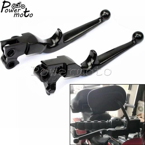 Motorcycle Black Left & Right Aluminum Hand Lever Brake Clutch Kit Custom For Harley XL Sportster 883 1200 Dyna Softail 1996-07