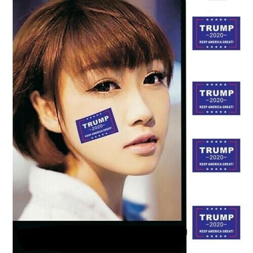32pcs 2020 President Donald Trump Keep America Great Face Clothes Body Sticker