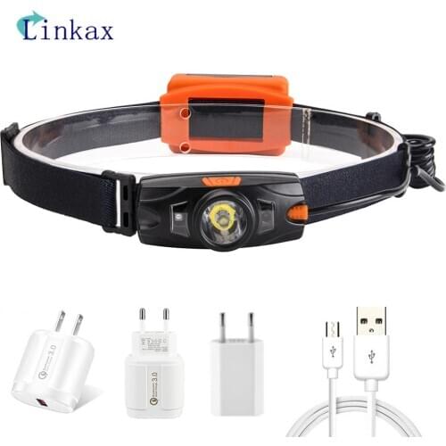 Portable mini LED Headlamp USB Rechargeable 4 modes Camping Headlamp Fishing headlight flashlight headlamp torch