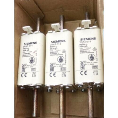 Fuses: 3NA3014 35A 500V NH0 gG / 3NA3001 6A / 3NA3003 10A / 3NA3005 16A / 3NA3007 20A / 3NA3010 25A 500V NH0 gG