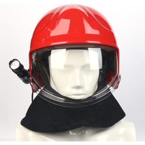 European Forest Fire Insulation Rescue Crash Helmet Mask Head-Mounted Flashlight Flame Retardant Shawl Safety Casco De Seguridad
