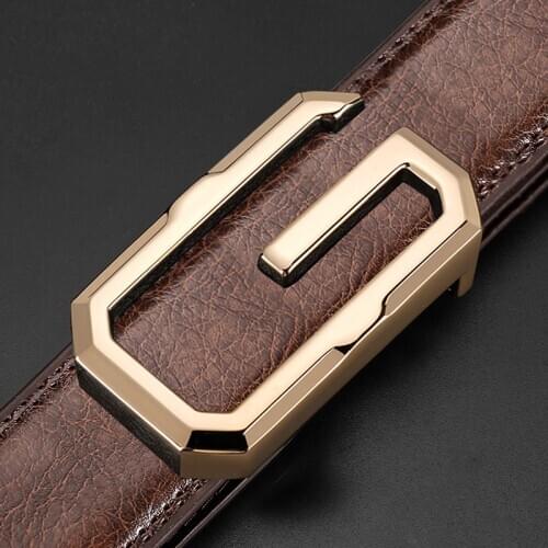 Fashion G letter buckle luxury brand Coffee Cowskin Waist Strap high quality genuine leather designer mens belts handsome cowboy