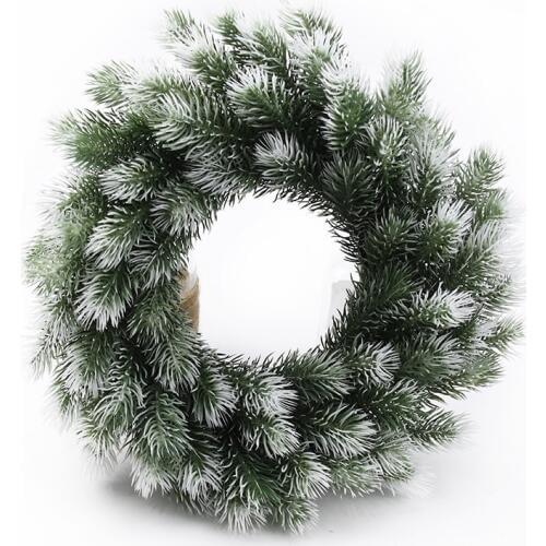 10/20pcs Christmas Wreath Material Artificial Plants Wedding Decorative Flowers Home Decor Plastic Pine Needle Snowflake