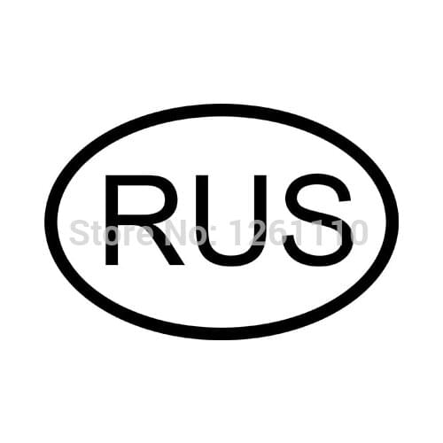 RUS RUSSIA COUNTRY CODE Oval JDM Reflective Vinyl Sticker lettering Car Truck Bumper Decal Motocross Motorcycle Aufkleber