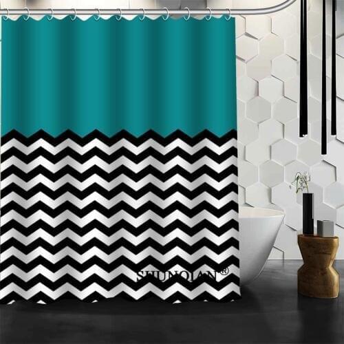 Best Nice Custom Chevron Pattern Decoration Shower Curtain Bath Curtain Waterproof Fabric Bathroom Curtain MORE SIZE A6.1-110