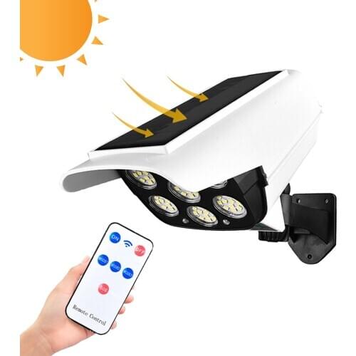 Solar Light Outdoor 77 LED Solar Sensor Motion Light Dummy Security Camera Solar Lamp For Garden Patio Driveway Pathway