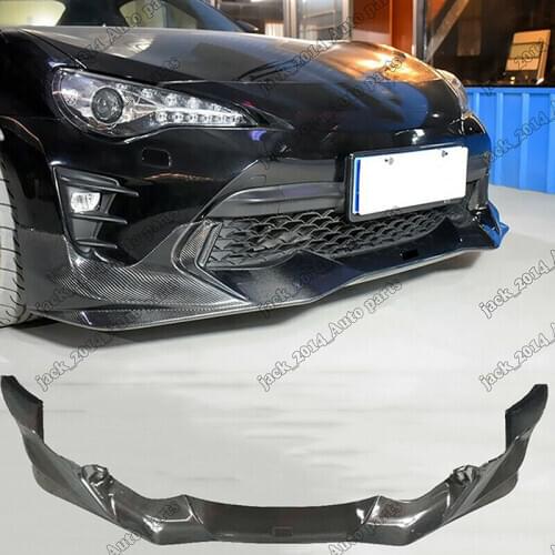 Real carbon fiber Front Bumper Lip Spoiler 1pcs/set Fit for 2017-2018 Toyota 86