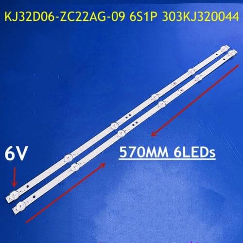 570mm LED Backlight strip 6 lamp For KJ32D06-ZC22AG-09 303KJ320044 HARTENS HTV-32R01-T2C/A4/B V320BJ6-Q01
