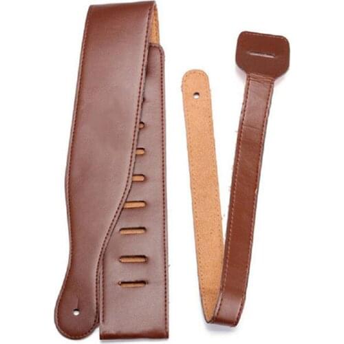 Vintage Leather Guitar Strap Bass Shoulder Belt for Electric Acoustic Guitar Ukulele Adjustable Stringed Instruments Belt