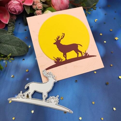 Deer metal cutting dies 2019 new DIY scrapbook stamp greeting card gift card decorative arts and crafts embossed mold