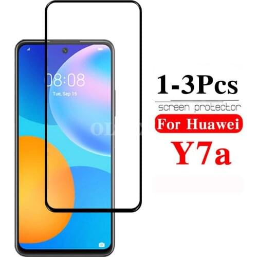 1-3pcs protective glass screen protector for huawei y7a y7 a y 7a tempered glas huawey y7a huaweiy7a screenprotector huwei hawei