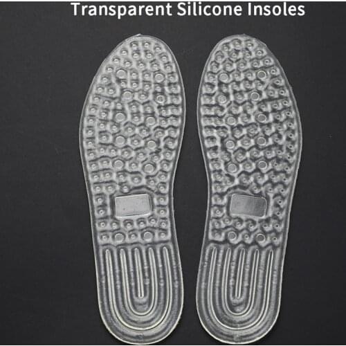 1Pair Transparent Massage Insole Silicone Gel Orthopedic Insoles Women High Heel Shoes Flat Foot Arch Support Pads Shoe Inserts
