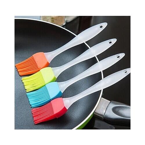 1X Silicone Cleaner Brush kitchen wash tool Bread Pastry Brush Tool Oil Basting Brush Color sent by random