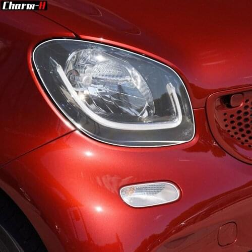 2 Pcs Car Headlight Protective Film Protection Transparent TPU Decal Sticker for Smart Fortwo 453 2015-2019 Accessories