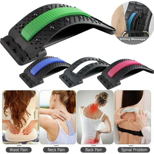 2020 Magic Back Support Stretcher Spine Posture Corrector Massager Relief Lumbar Pain