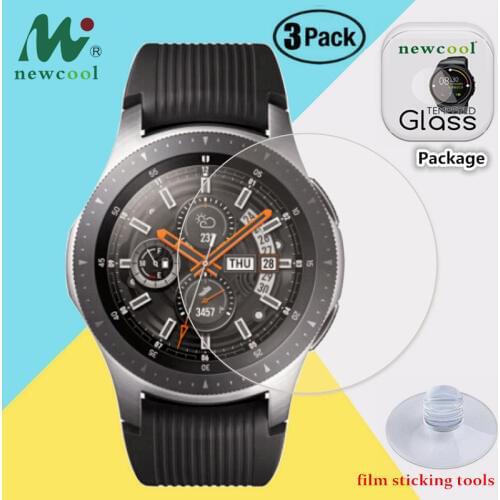 3PC NEWCOOL For Samsung Galaxy Watch 42mm 46mm SM-R800 Tempered Glass Screen Protector Protective Film Guard Anti-shatter