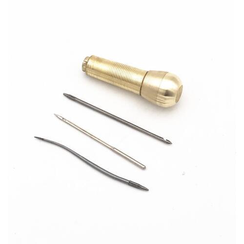 4Pcs/Lot Leather Sewing Shoes Repair Tool Sets Awl Hand Stitching Taper Leathercraft Needle Tool Kit Sewing Accessories