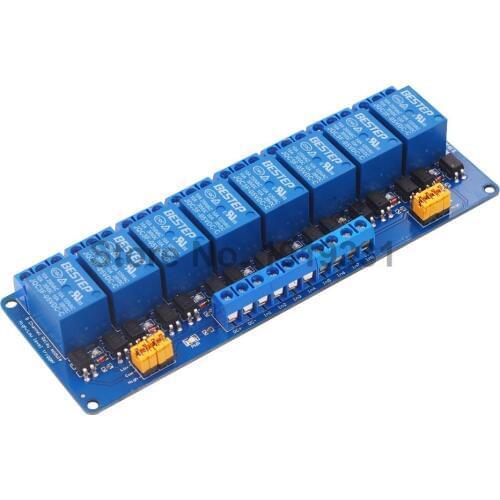 5V 8 Channel Relay Module High and Low Level Trigger with Optocoupler Relay Output 8 way Relay Module for Arduino
