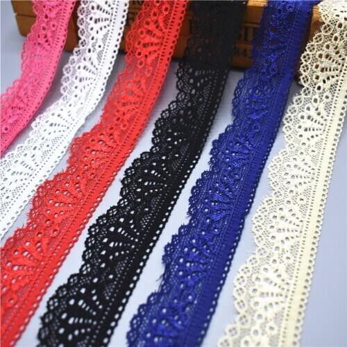 5Yards/lot Stretch Elastic Stretch Lace Ribbon French African Lace for Crafts Trimmings for Sewing Lace Trim African Lace Fabric